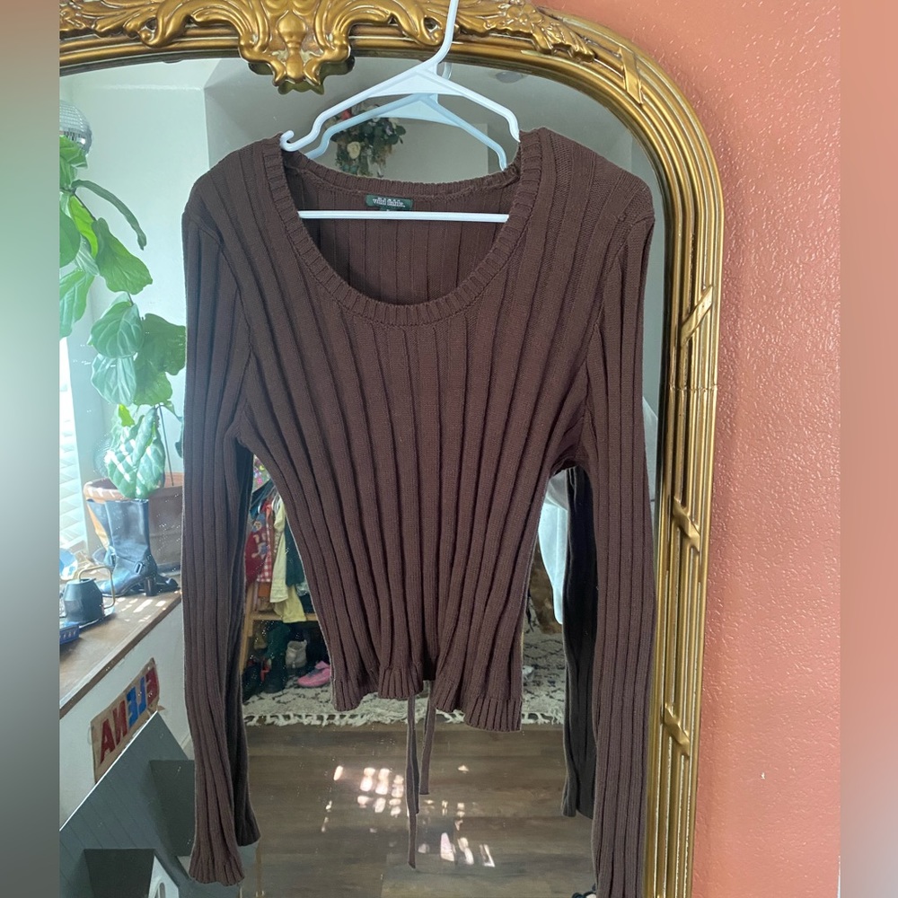 Wild Fable Ribbed Open Back Pull Over Sweater Sz-XL - Picture 5 of 9